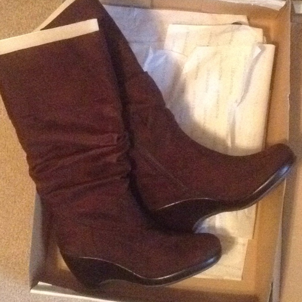 Rockport chocolate wedge boots